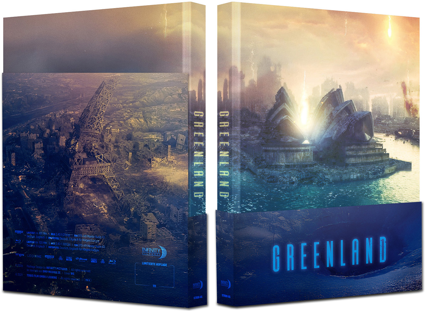 GREENLAND (4K UHD+Blu-Ray) - Cover WS - Mediabook (Wattiert) - Limited 111 Edition