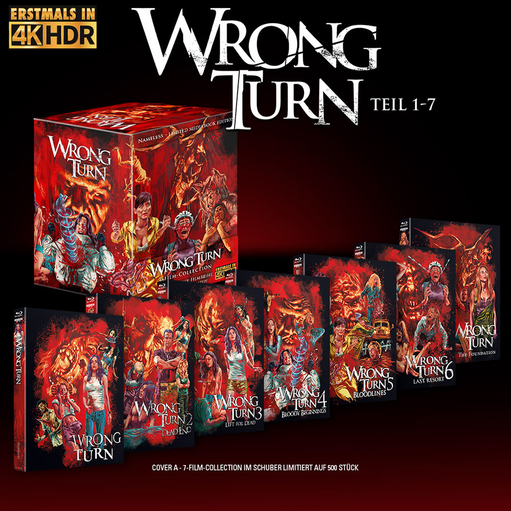 WRONG TURN 1-7 (4K UHD+Blu-Ray) (14Discs) - Limited 500 Edition - Uncut