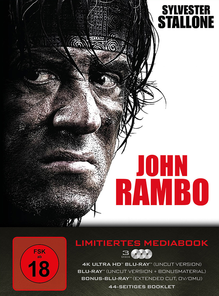 JOHN RAMBO (4K UHD+Blu-Ray) (3Discs) - Mediabook - Limited Edition