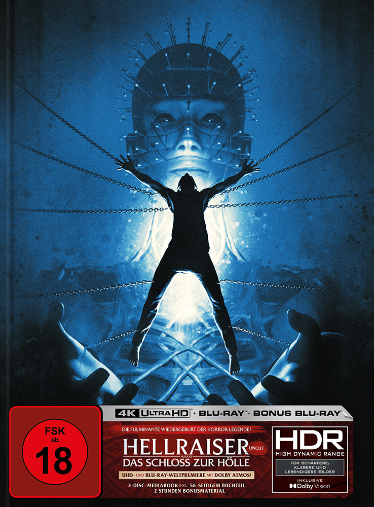 HELLRAISER - DAS SCHLOSS ZUR HÖLLE (4K UHD+2Blu-Rays) - Cover E - Mediabook - Limited 666 Edition