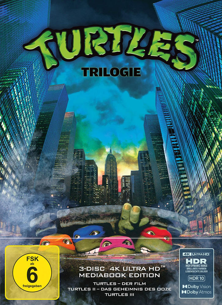 TURTLES TRILOGIE (4K UHD) (3Discs) - Mediabook - Limited Edition