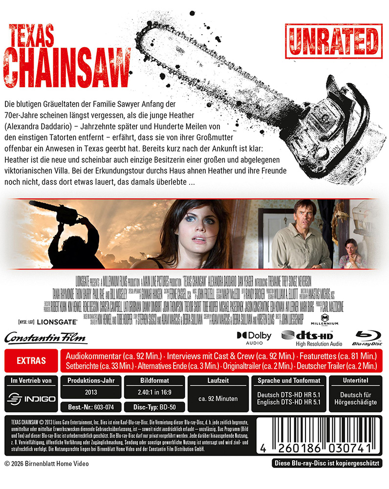 TEXAS CHAINSAW (Blu-Ray) - Unrated