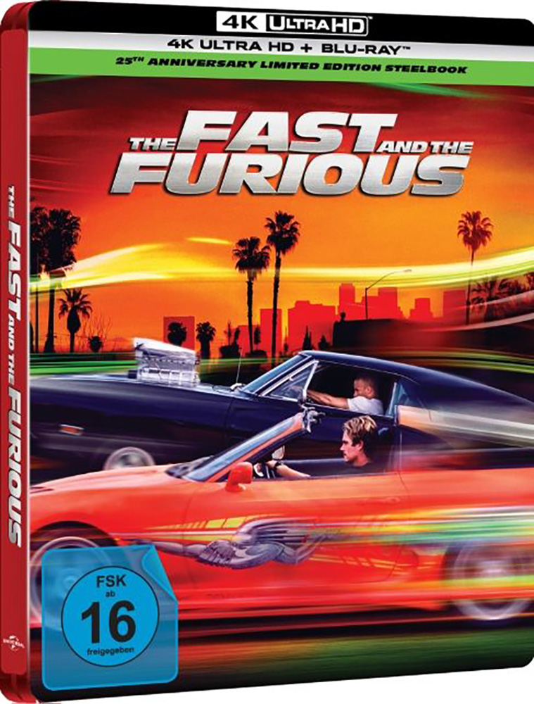 FAST AND THE FURIOUS, THE (4K UHD+Blu-Ray) - SteelBook - Limited Edition - 25th Anniversary Edition