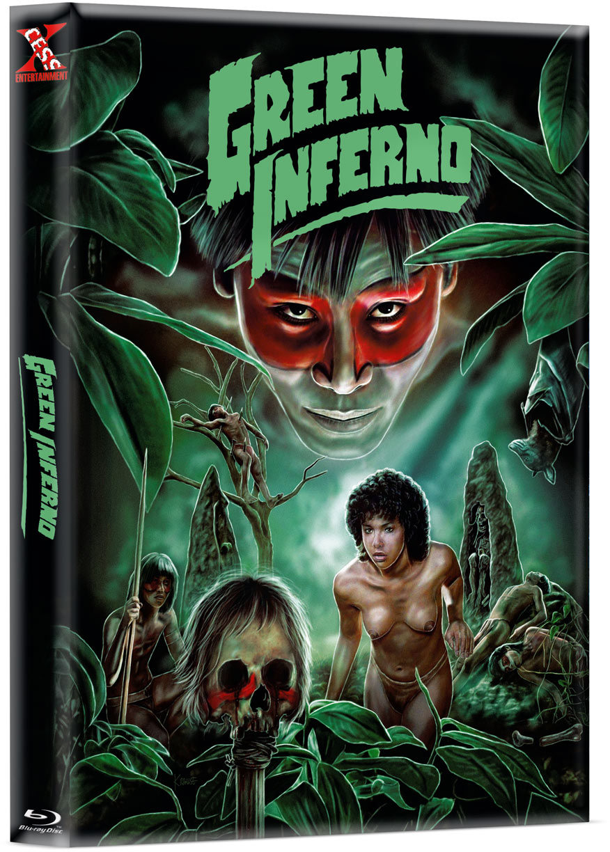 GREEN INFERNO (Blu-Ray) - Mediabook (wattiert) - Limited 222 Edition + Bolus-DVD