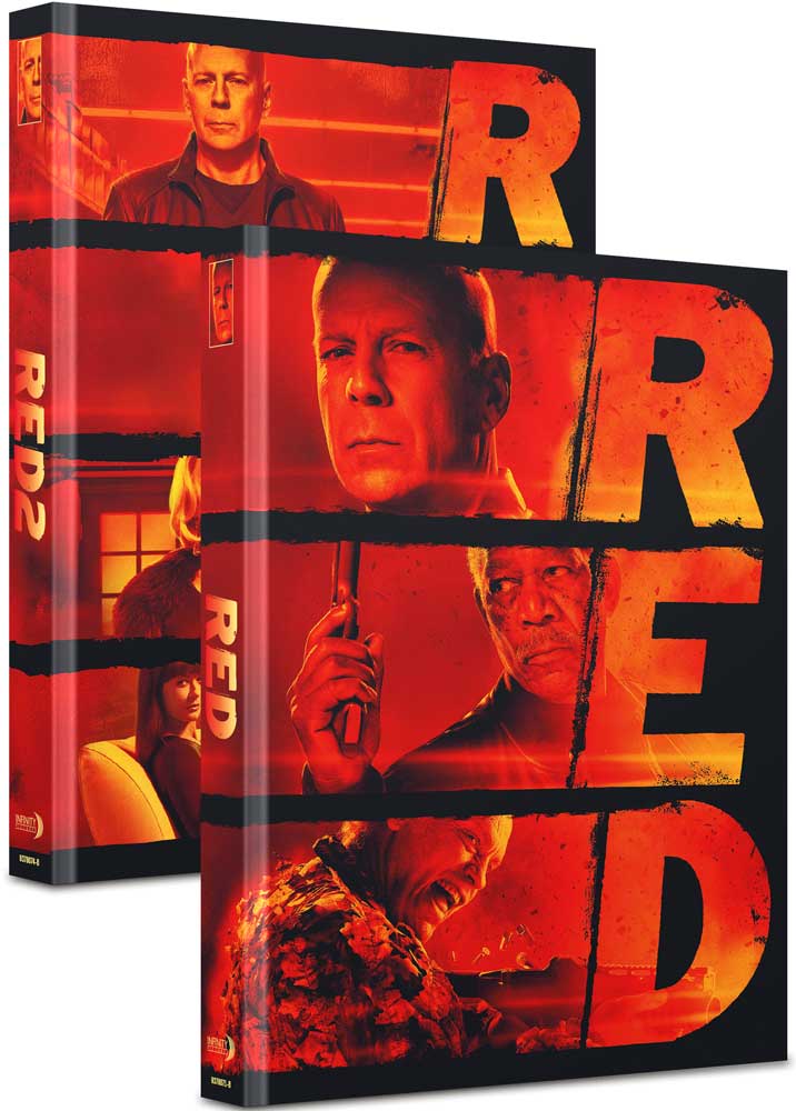 RED & RED 2 (4K UHD+Blu-Ray) (4Discs) - Cover B - Mediabook Bundle - Limited 111 Edition