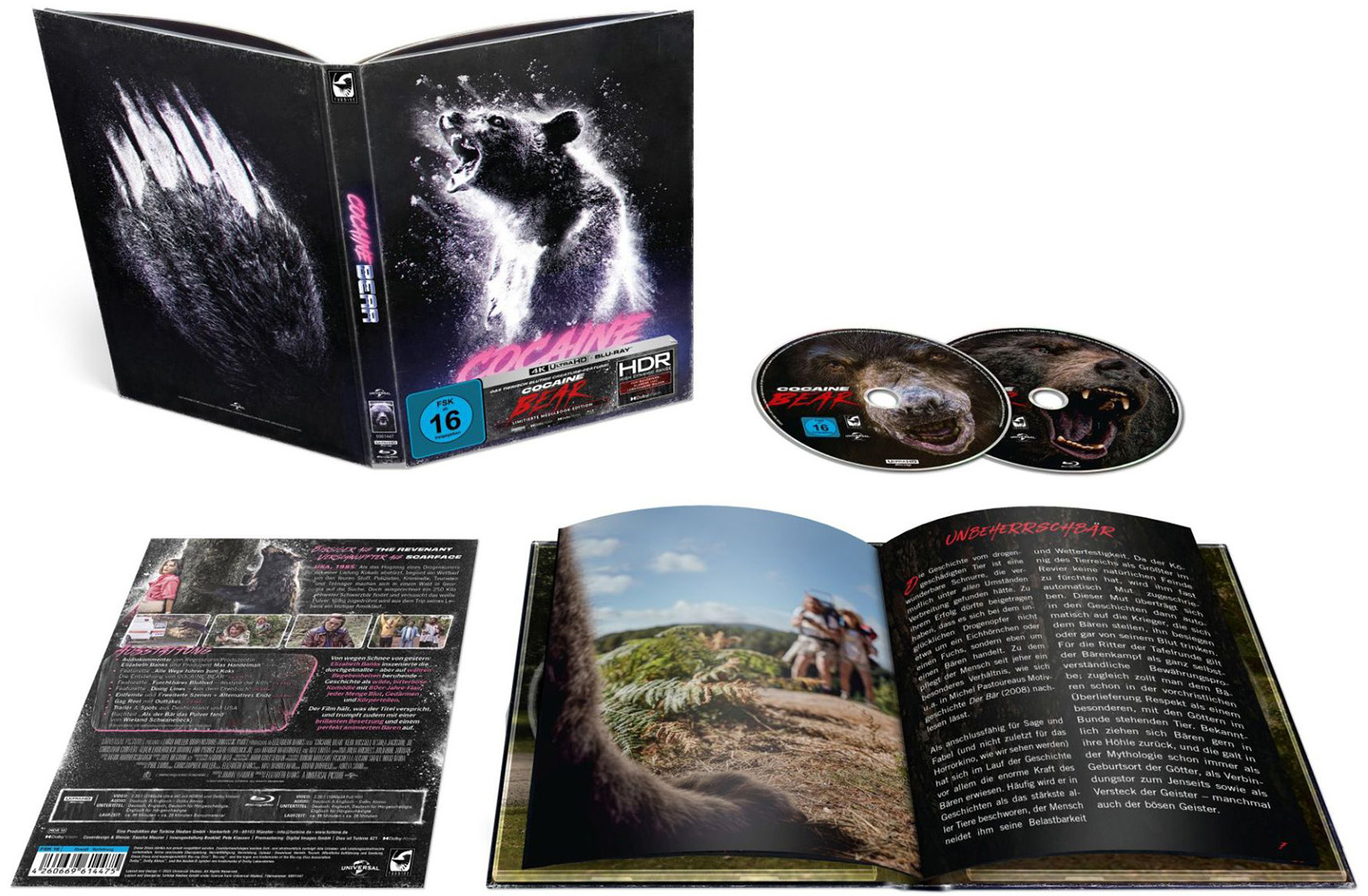 COCAINE BEAR (4K UHD+Blu-Ray) - Cover B - Mediabook - Limited 666 Edition