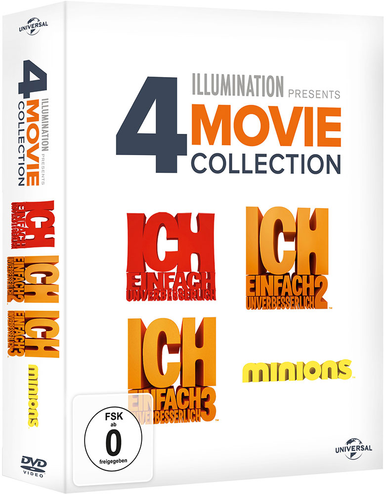 ICH - EINFACH UNVERBESSERLICH 1-3 & MINIONS (4DVD)