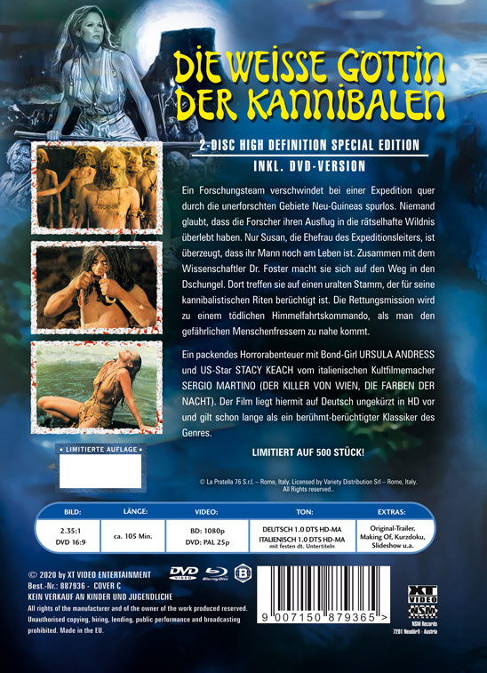 WEISSE GÖTTIN DER KANNIBALEN, DIE (Blu-Ray+DVD) - Cover C - Mediabook - Limited 500 Edition