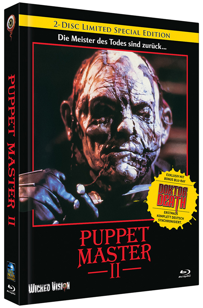 PUPPET MASTER 2 / PUPPET MASTER: DOCTOR DEATH (Blu-Ray) (2Discs) - Cover C - Mediabook - Limited 222 Edition