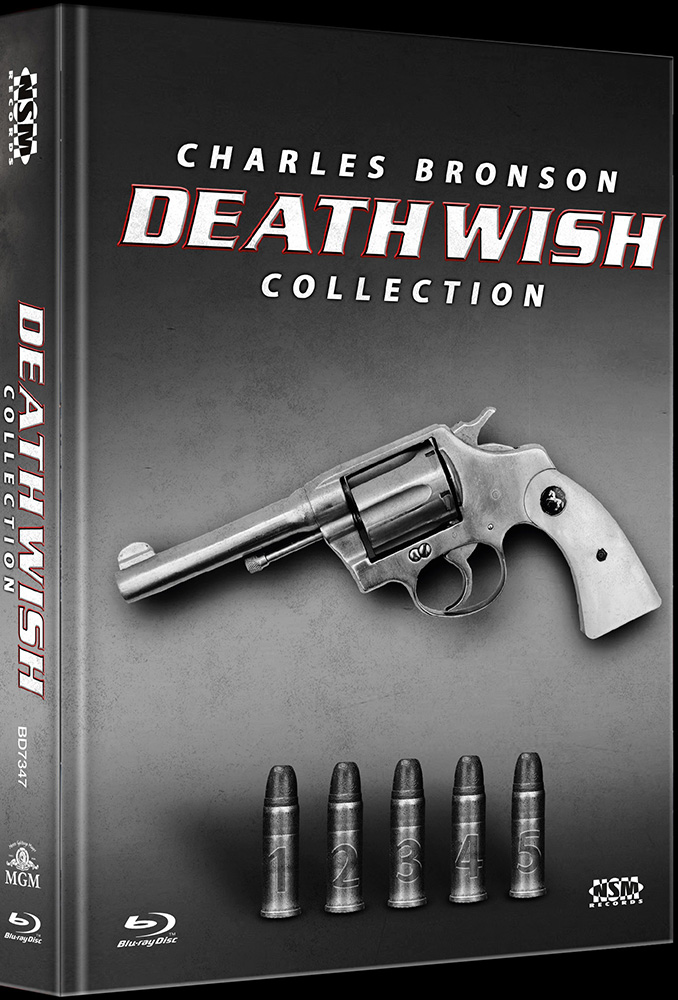 DEATH WISH 1-5 (Blu-Ray) (5Discs) - Mediabook (wattiert) - B-Ware ohne Limitierungsnummer!