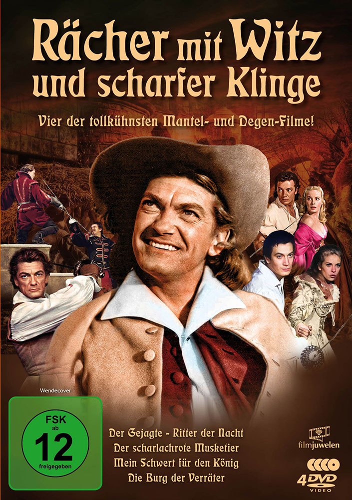 RÄCHER MIT WITZ UND SCHARFER KLINGE: VIER DER TOLLKÜHNSTEN MANTEL- UND DEGEN-FILME (4DVDs)