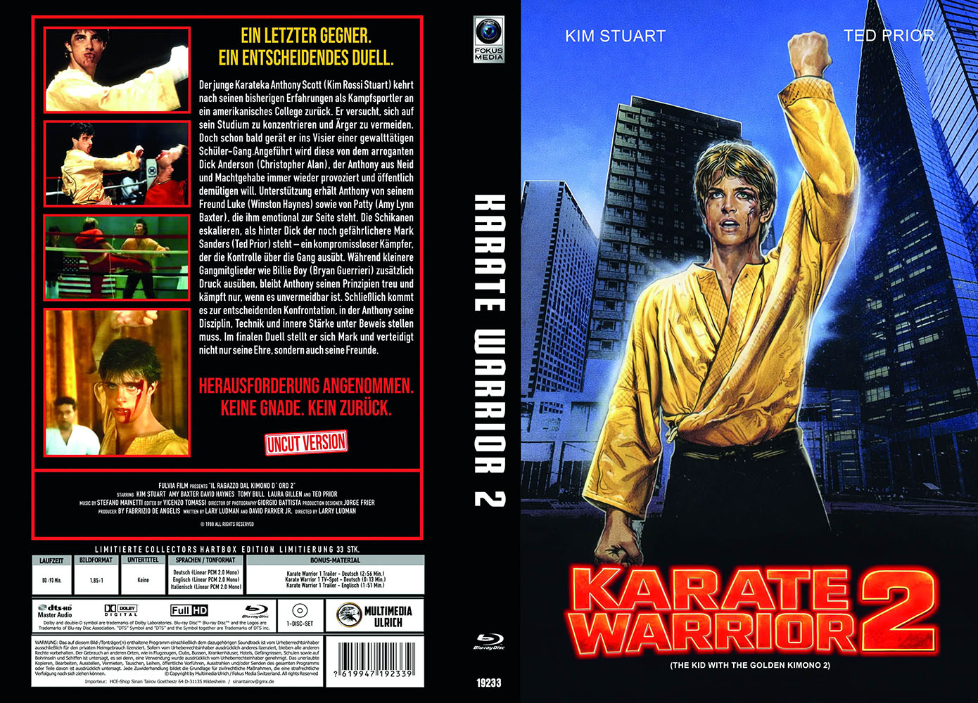 KARATE WARRIOR 2 (Blu-Ray) - große Hartbox - Limited 33 Edition
