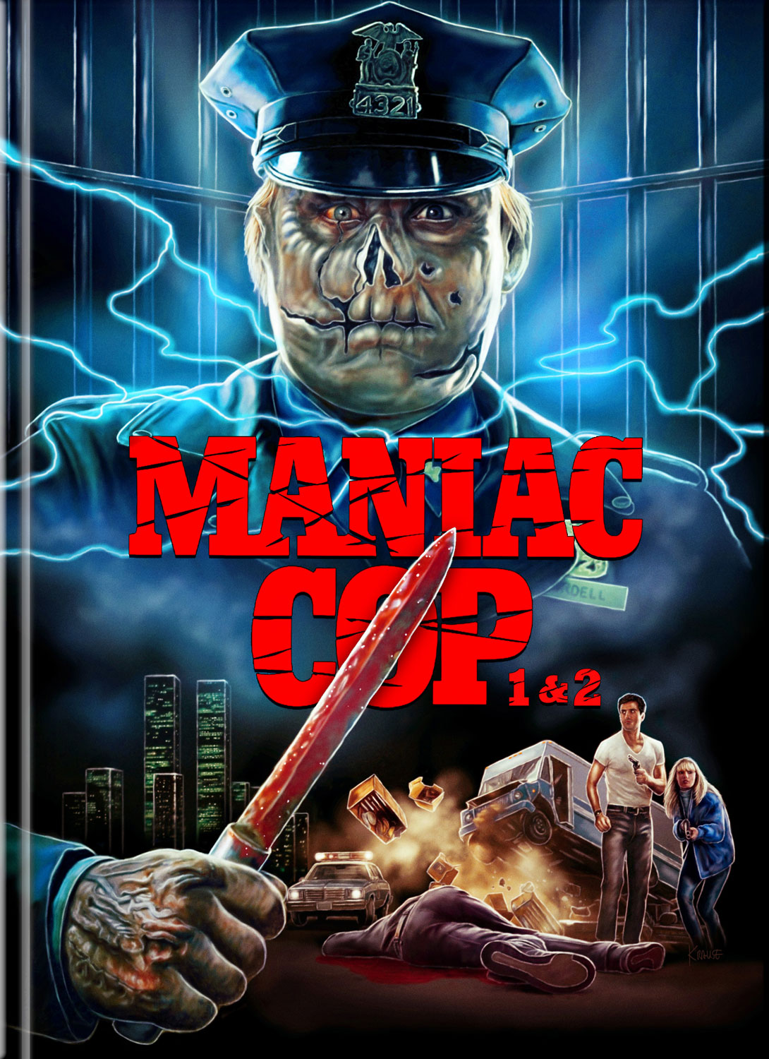 MANIAC COP 1&2 (4K UHD+Blu-Ray) (4Discs) - Cover B - Mediabook - Limited Edition - Uncut