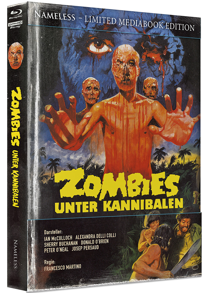 ZOMBIES UNTER KANNIBALEN (4K UHD+2Blu-Rays+CD) - Cover F - Mediabook (Wattiert) - Limited 555 Edition