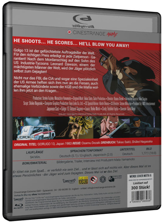 GOLGO 13 (Blu-Ray) - Wendecover