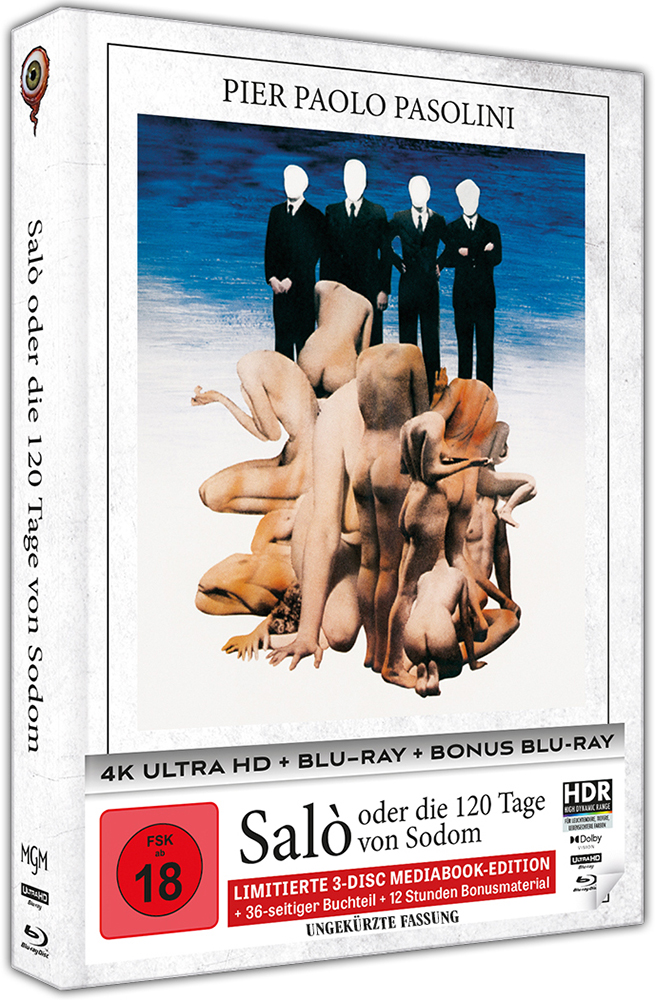 SALO ODER DIE 120 TAGE VON SODOM (4K UHD+2Blu-Rays) - Cover B - Mediabook - Limited 333 Edition