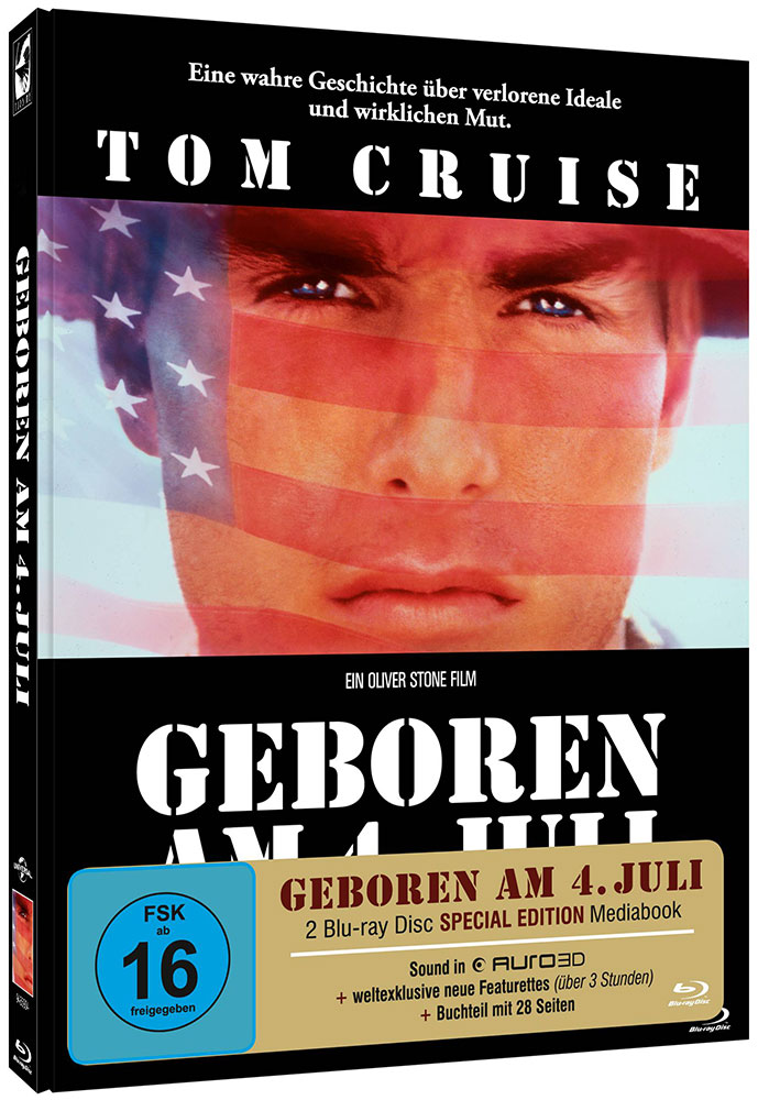 GEBOREN AM 4. JULI (Blu-Ray) (2Discs) - Mediabook - Limited 1500 Edition