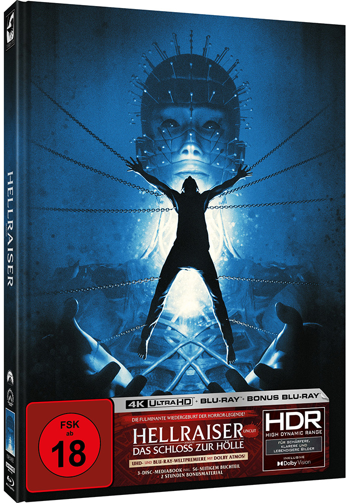 HELLRAISER - DAS SCHLOSS ZUR HÖLLE (4K UHD+2Blu-Rays) - Cover E - Mediabook - Limited 666 Edition