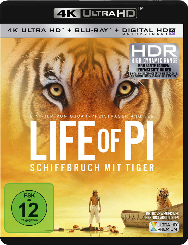 LIFE OF PI - SCHIFFBRUCH MIT TIGER (4K UHD+Blu-Ray)