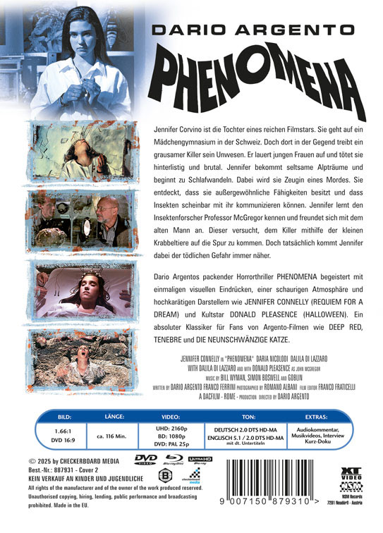 PHENOMENA (4K UHD+2Blu-Rays+DVD) - Cover 2 - Mediabook (wattiert) - Limited Edition