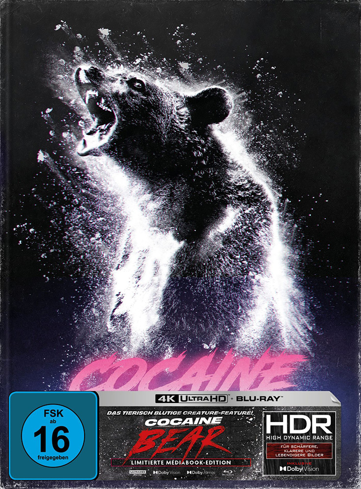 COCAINE BEAR (4K UHD+Blu-Ray) - Cover B - Mediabook - Limited 666 Edition