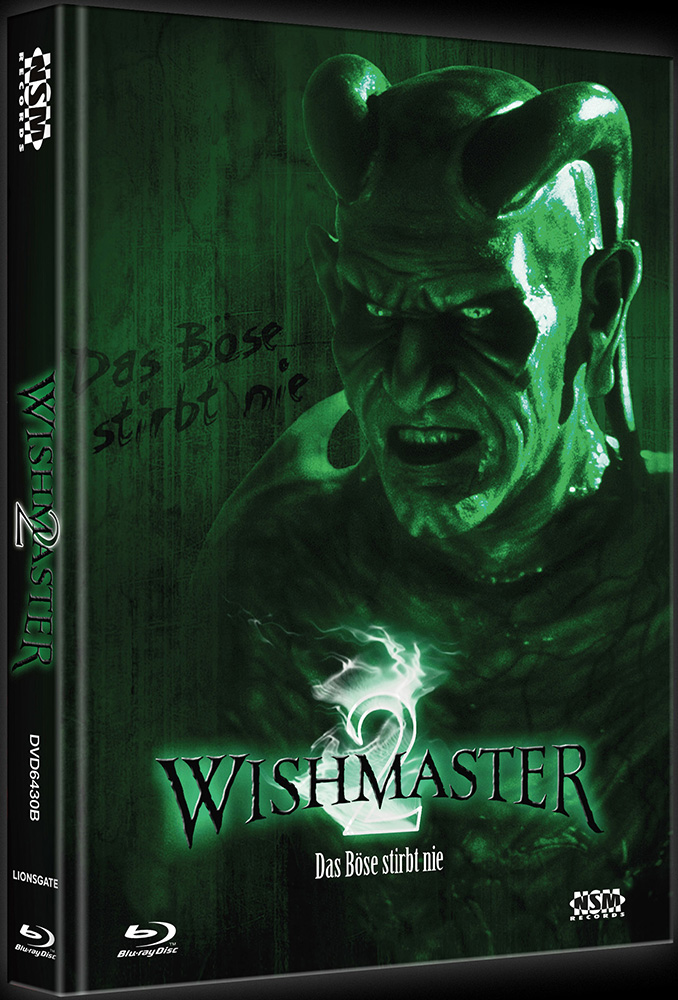 WISHMASTER 2 - DAS BÖSE STIRBT NIE (Blu-Ray+DVD) - Cover B - Mediabook - B-Ware ohne Limitierungsnummer!