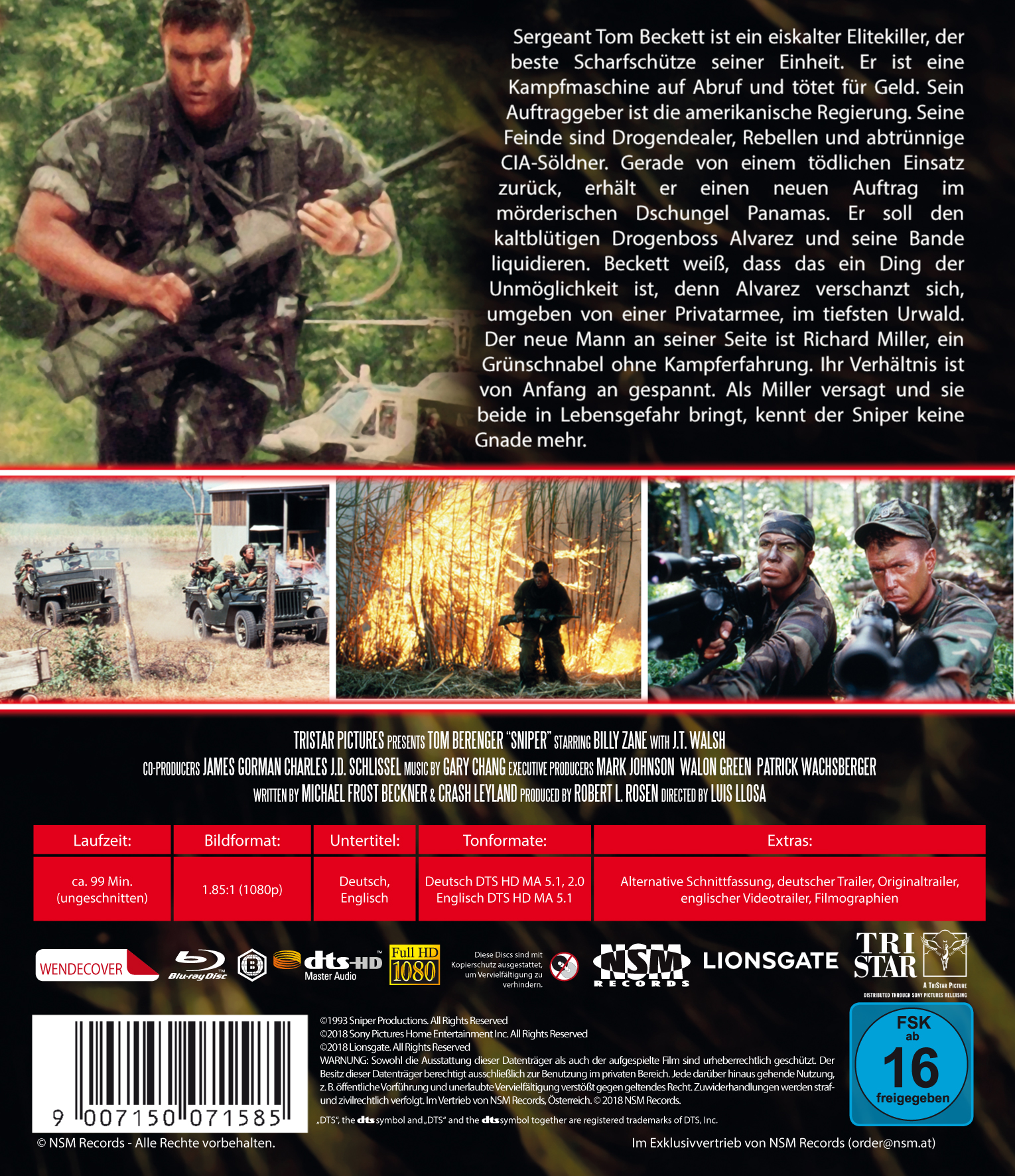 SNIPER - DER SCHARFSCHÜTZE (Blu-Ray) - Uncut
