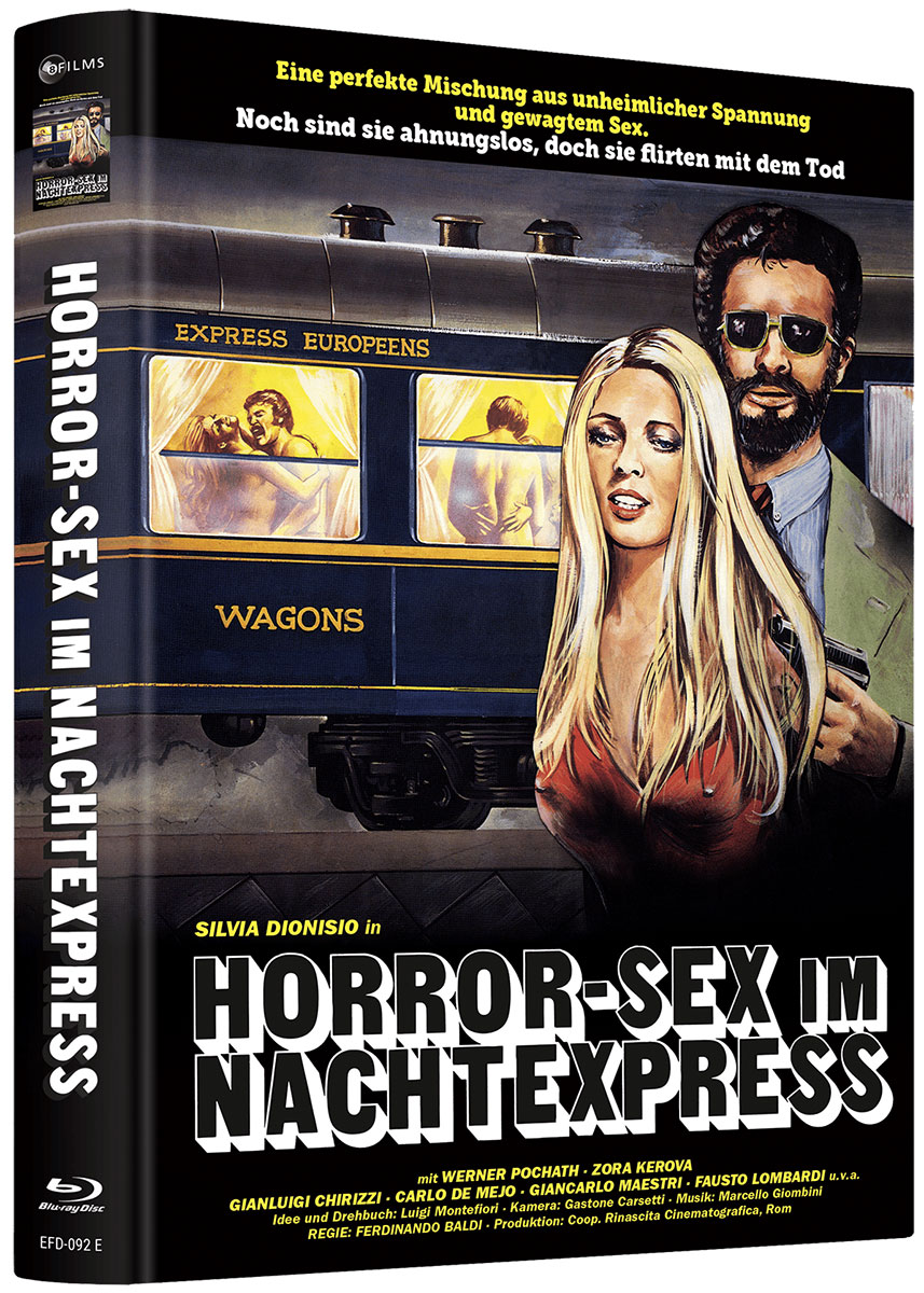 HORROR-SEX IM NACHTEXPRESS (Blu-Ray+DVD) - Cover E - Mediabook (Wattiert) - Limited 222 Edition