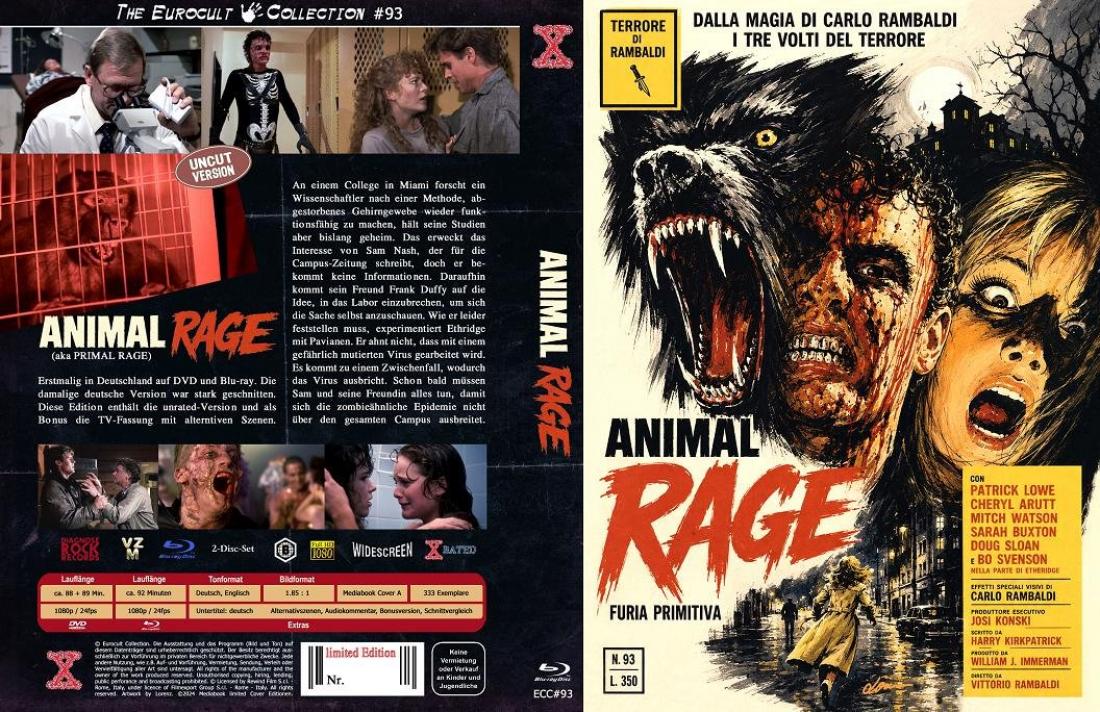ANIMAL RAGE (Blu-Ray+DVD) - Cover A - Mediabook - Limited 333 Edition