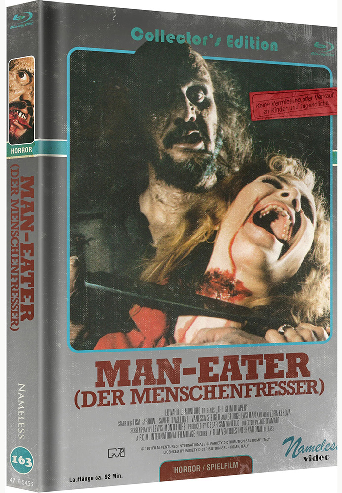 MAN-EATER - DER MENSCHENFRESSER (Blu-Ray) (2Discs) - Cover C - Mediabook - Limited 500 Edition