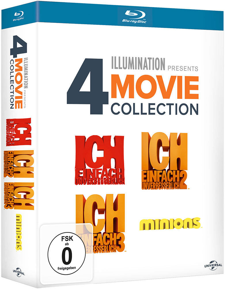 ICH - EINFACH UNVERBESSERLICH 1-3 & MINIONS (Blu-Ray) (4Discs)