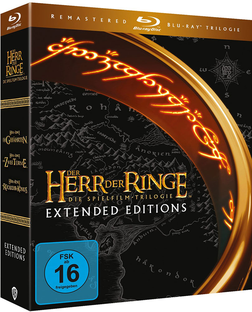 HERR DER RINGE, DER - DIE SPIELFILM TRILOGIE (Blu-Ray) (6Discs) - Extended Editions - Remastered