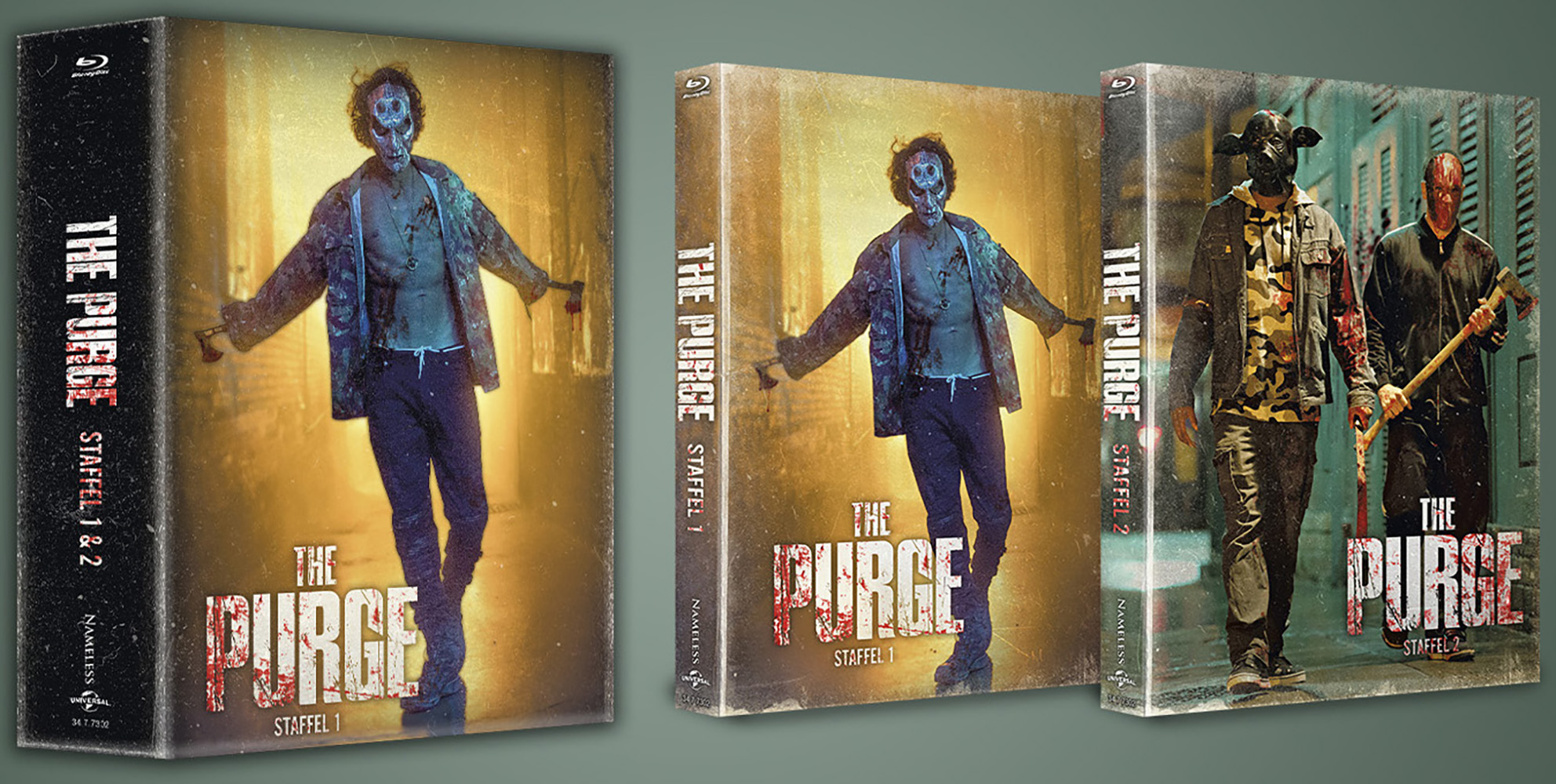 PURGE, THE - DIE SÄUBERUNG - Staffel 1 & 2 (Blu-Ray) (4Discs) - Cover B - Mediabook - Limited 333 Edition - Schuber