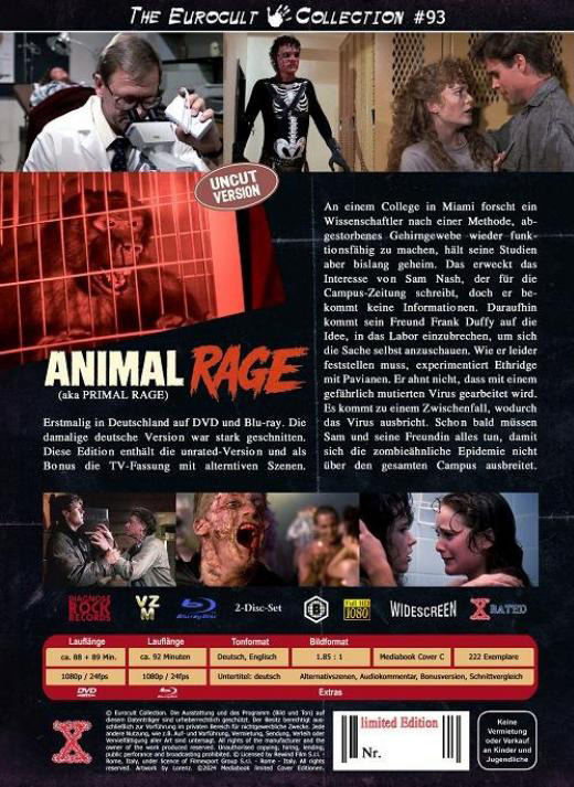 ANIMAL RAGE (Blu-Ray+DVD) - Cover C - Mediabook - Limited 222 Edition