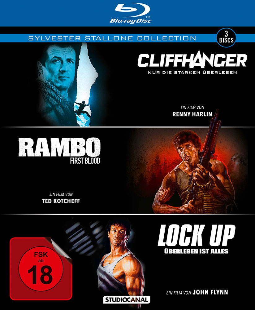 SYLVESTER STALLONE COLLECTION (Blu-Ray) (3Discs) (Cliffhanger, Rambo & Lock Up)