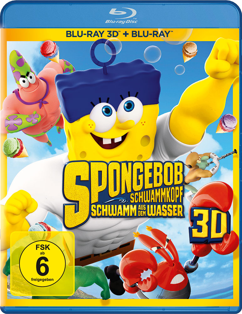 SPONGEBOB - SCHWAMM AUS DEM WASSER (Blu-Ray 3D+Blu-Ray) (2Discs) - 2D & 3D Version