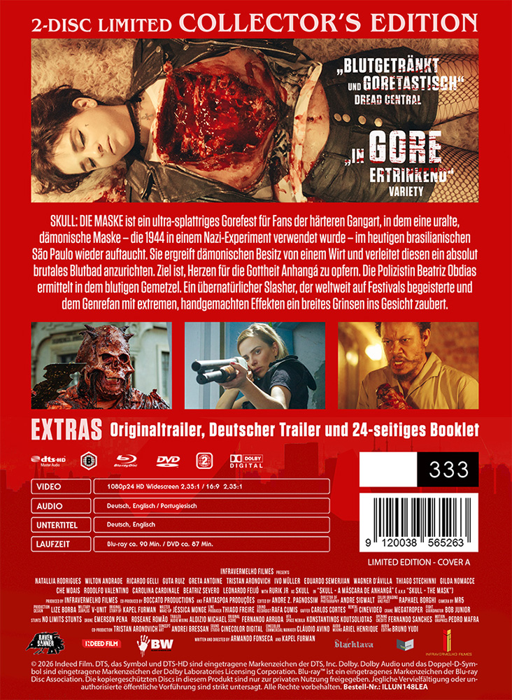 SKULL - DIE MASKE (Blu-Ray+DVD) - Cover A - Mediabook - Limited 333 Edition
