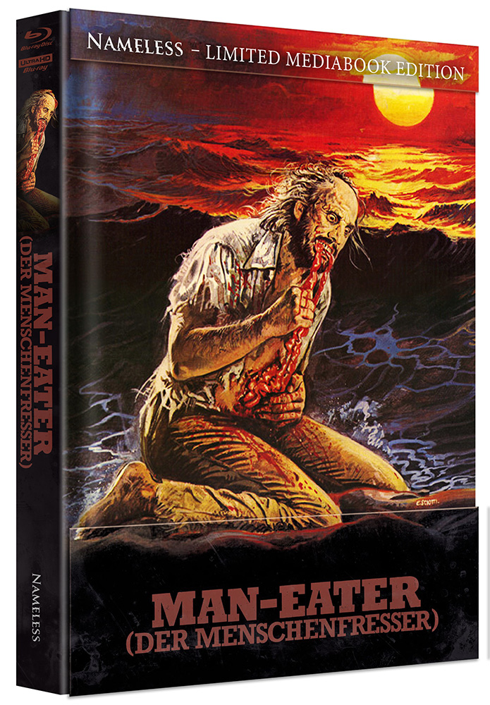 MAN-EATER - DER MENSCHENFRESSER (4K UHD+Blu-Ray) - Cover G - Mediabook - Limited 666 Edition