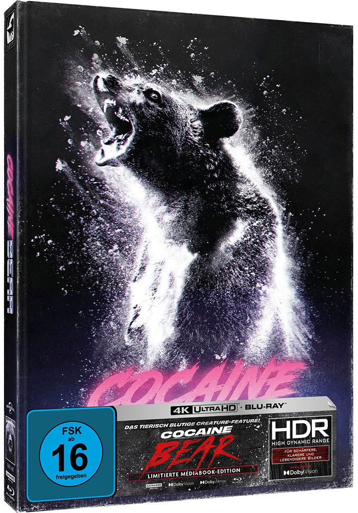 COCAINE BEAR (4K UHD+Blu-Ray) - Cover B - Mediabook - Limited 666 Edition