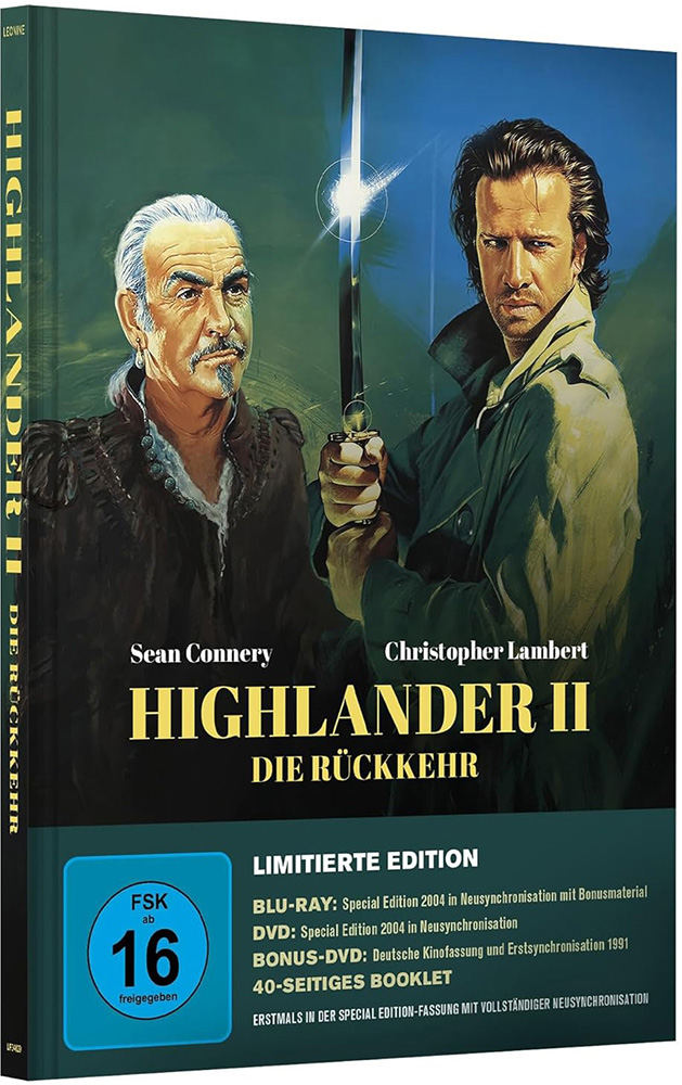 HIGHLANDER II - DIE RÜCKKEHR (Blu-Ray+DVD) (3Discs) - Mediabook - Limited Edition