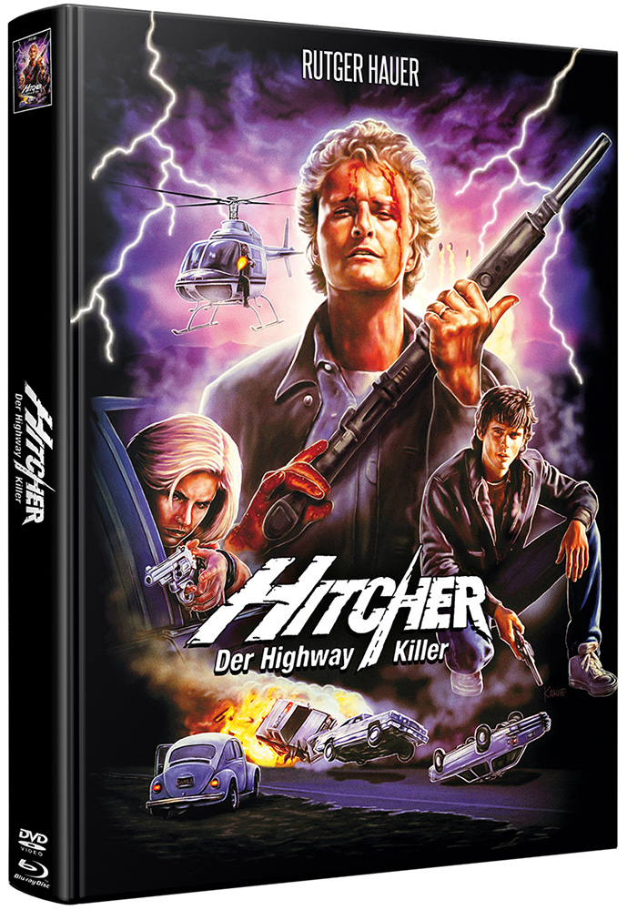 HITCHER - DER HIGHWAYKILLER (Blu-Ray) (3Discs) - Mediabook (Wattiert) - Limited 500 Edition - Uncut