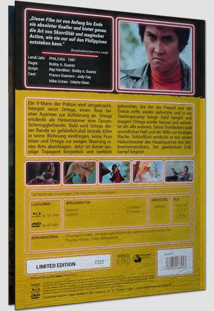 RACHE DES EINARMIGEN, DIE (Blu-Ray+DVD+CD) - Cover A - Mediabook - Limited 444 Edition