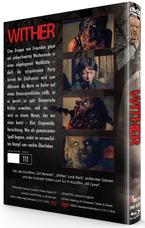 WITHER (CABIN OF THE DEAD) (Blu-Ray+DVD) - Cover F - Mediabook - Limited 111 Edition