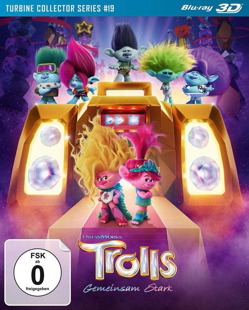 TROLLS - GEMEINSAM STARK (TROLLS BAND TOGETHER) (Blu-Ray 3D) - Turbine Collector Series #19