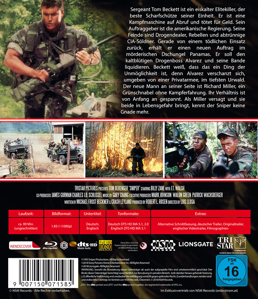 SNIPER - DER SCHARFSCHÜTZE (Blu-Ray) - Uncut