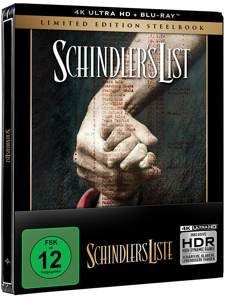 SCHINDLERS LISTE (4K UHD+2Blu-Rays) - Limited SteelBook Edition