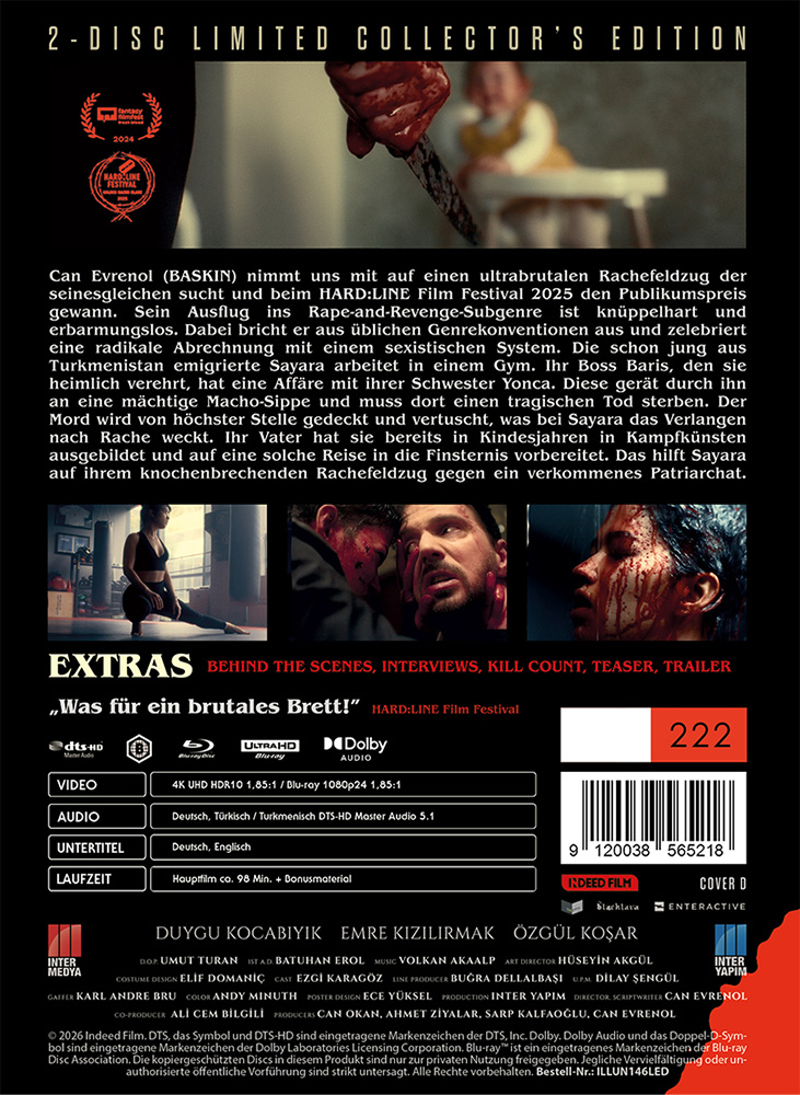 SAYARA - REVENGE IS DARKNESS (4K UHD+Blu-Ray) - Cover D - Mediabook - Limited 222 Edition