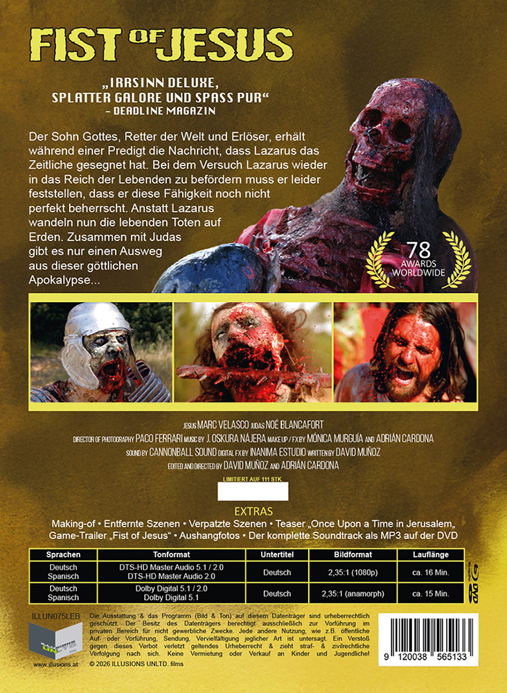 FIST OF JESUS [Kurzfilm] (Blu-Ray+DVD) - Cover B - Mediabook - Cover B - Mediabook - Limited 111 Edition