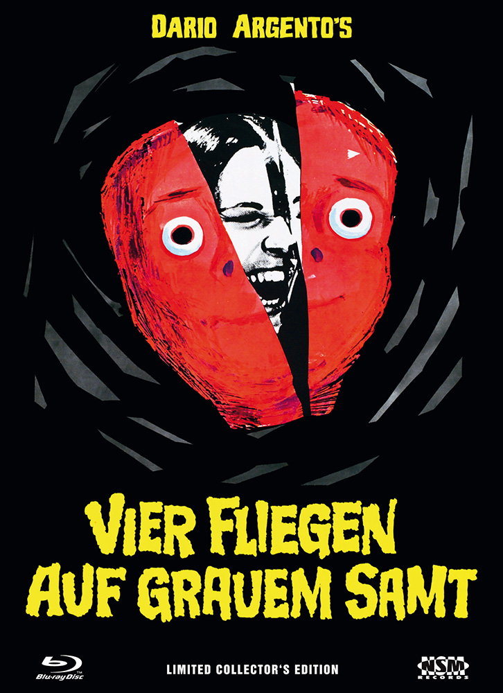 VIER FLIEGEN AUF GRAUEM SAMT (Blu-Ray+2DVD) - Cover A - Mediabook - B-Ware ohne Limitierungsnummer!