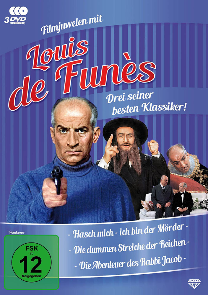 LOUIS DE FUNÈS BOX (3DVDs) (Hasch mich - ich bin der Mörder, Die dummen Streiche der Reichen, Die Abenteuer des Rabbi Jacob)